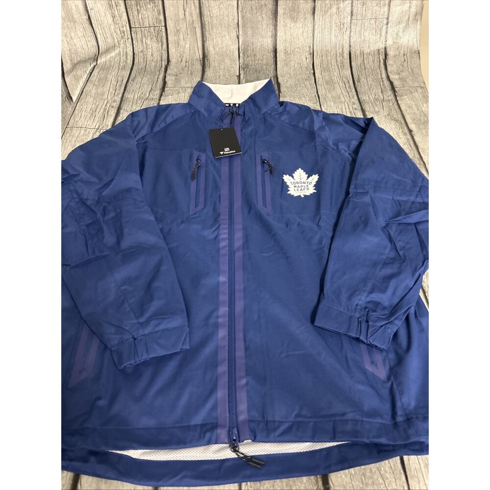 NWT Men’s Fanatics Authentic Pro Toronto Maple Leafs Full Zip Jacket Large Blue